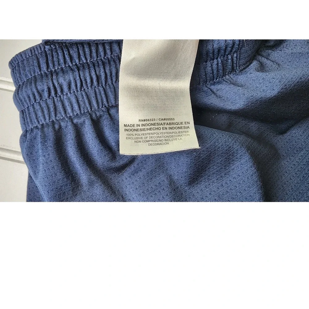 Nike Basketball Shorts Kids Large Navy Athletic Mesh Swoosh Logo with Pocket